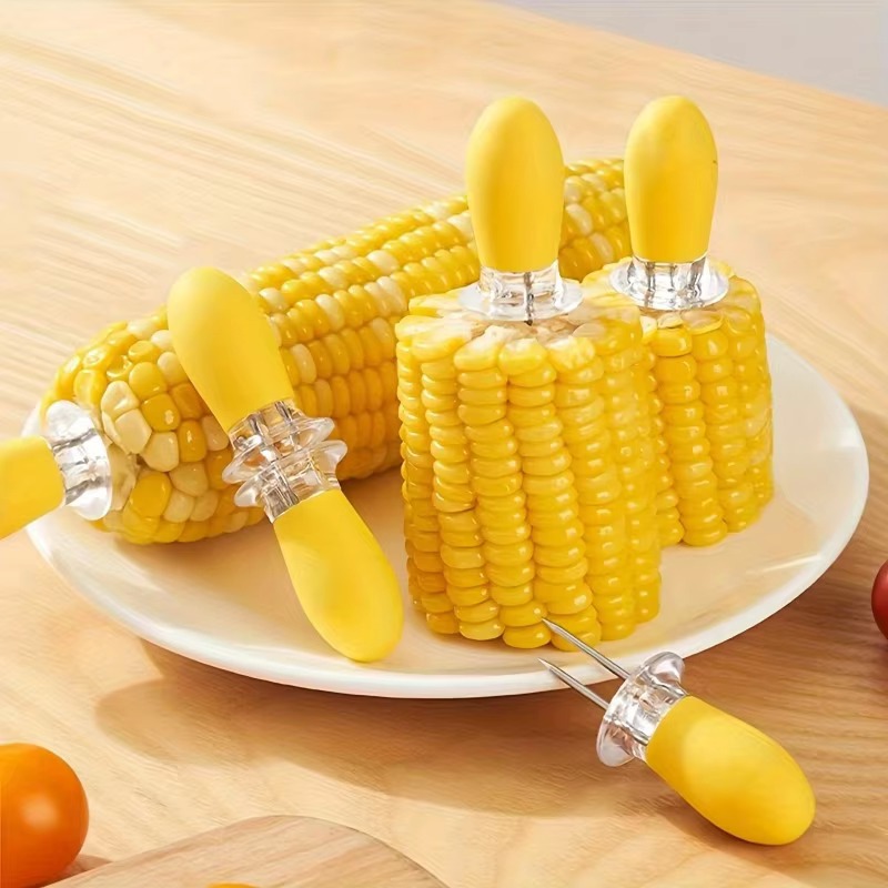 Home Cooking On - 1 Para Uchwytów na Kukurydzę, Stalowe